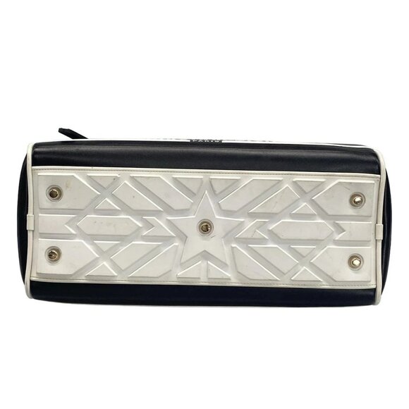 Auth DIOR/ChristianDior VIBE medium bowling bag with canage stitching - Black - Picture 5 of 15